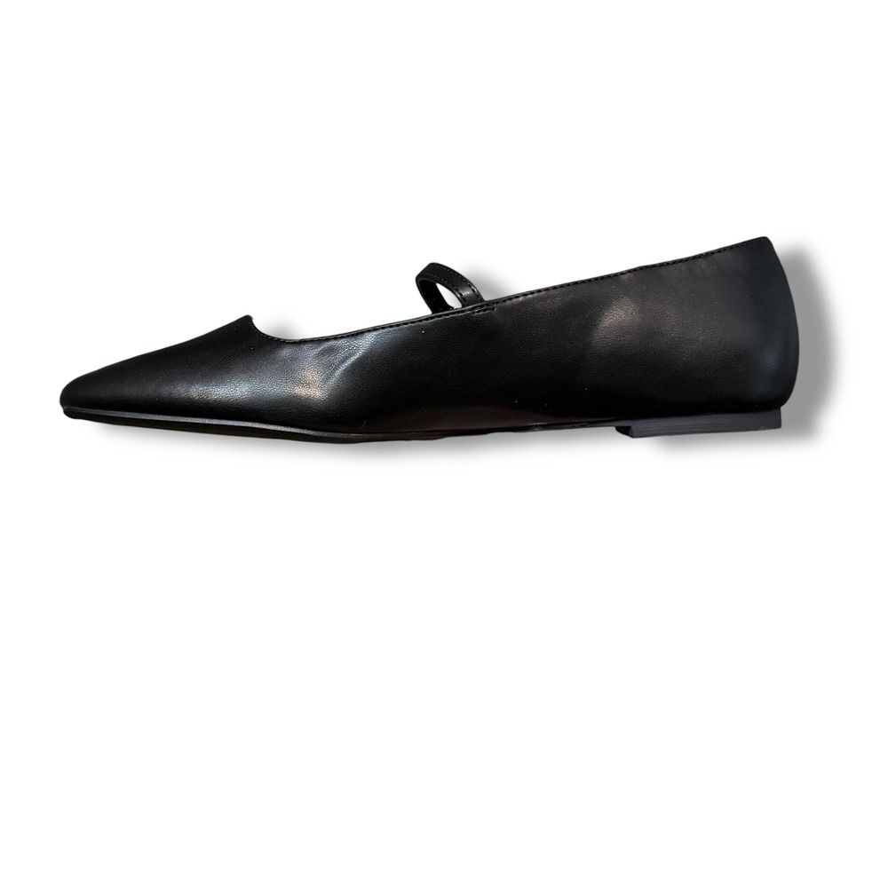 JustFab Ellidy Black Pointed Toe Mary Jane Flats Women Size 8.5 - Picture 10 of 16